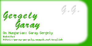 gergely garay business card